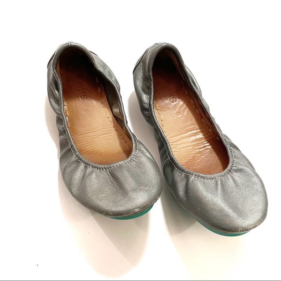 Tieks Shoes - Tieks by Gavrieli Metallic Pewter Flats